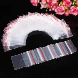 200Pcs Zipped Top Jewelry Gift Bags - Assorted Sizes (8x12cm)