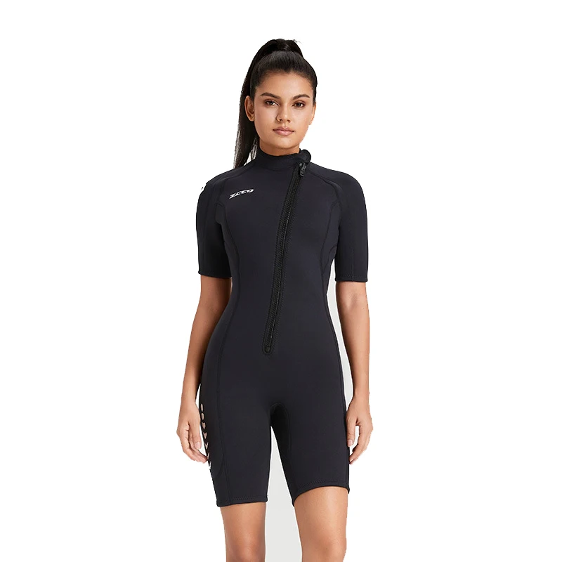 Men 3mm Neoprene Wetsuit Short Sleeve One Piece Set Sunproof Diving Suit for Surfing Spearfishing Snorkeling Keep Warm Swimsuit