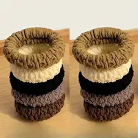HairTies,High Elasticity Durable Hair Scrunchies - Seamless, Thick Knit Ponytail Holders in Assorted Colors 5