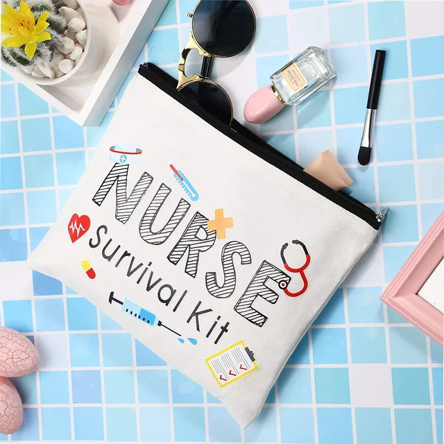 Nurse Gifts Nurse Survival Kit Cosmetic Bag Nurse Pencil Pouch Nurse Bag  Nursing Gift Nurse Student Graduation Gift 