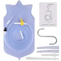 2L Enema Bag Kit Silicone Bidet Enema Hose Enema Nozzle Colon Tube Bottle Coffee Enema Bucket Kit for Colon Cleansing Shower 1