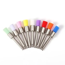Dental Prophy Brushes - Nylon Bristle for Polishing & Stain Removal (100-Pack) (Colorful Flat 100Pcs)