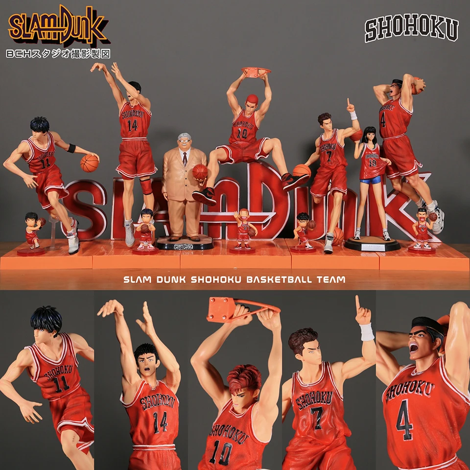 Anime Slam Dunk Action Figures, GK, Kaede, Rukawa, Sakuragi