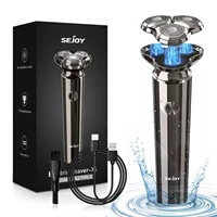 SEJOY Anti-Pinch Electric Shaver Beard Trimmer 3D Rotary Razor Electric Razor for Men Waterproof 1