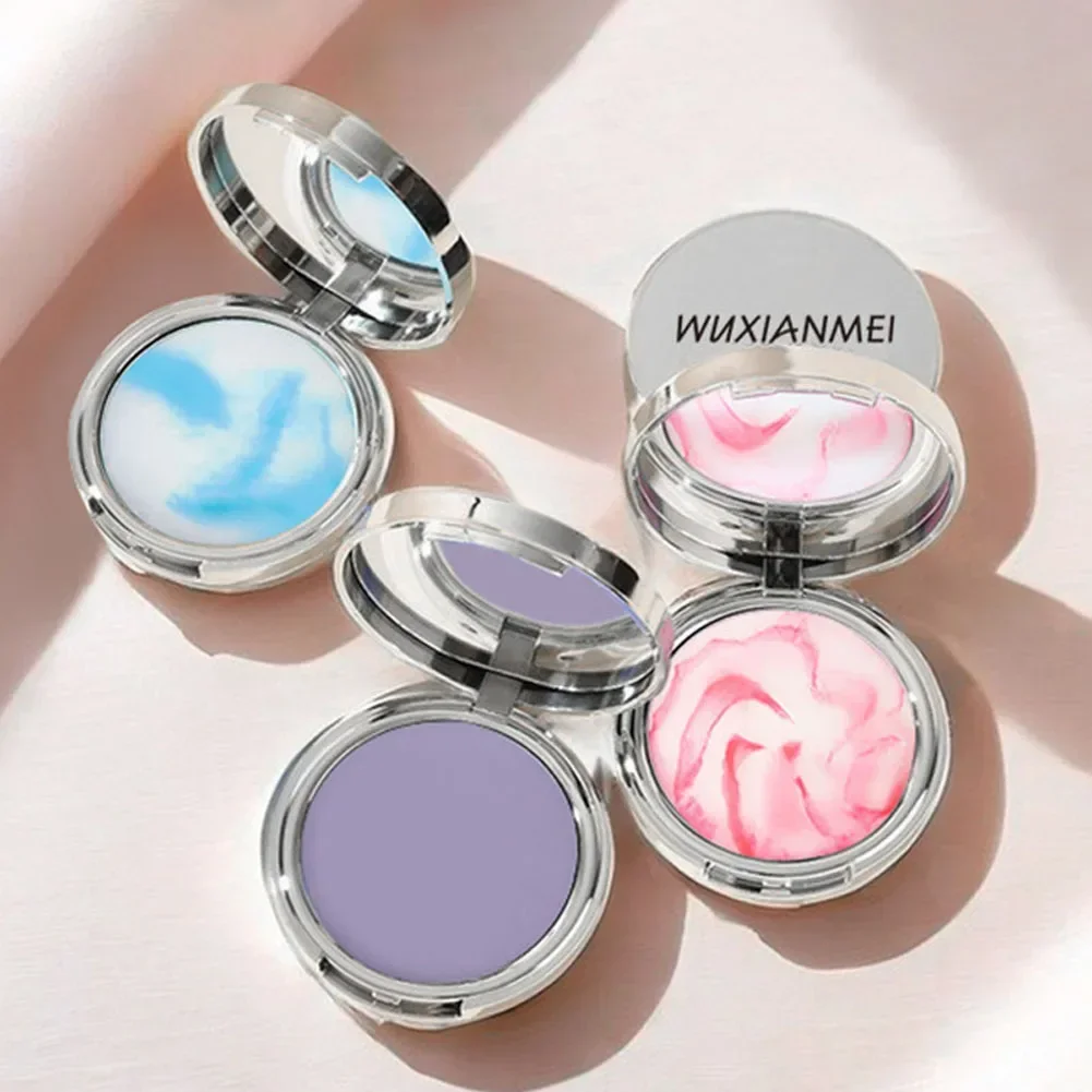 Oil Control Long-lasting Setting Powder Cake with Powder Puff Makeup Waterproof Wet and Dry Face
