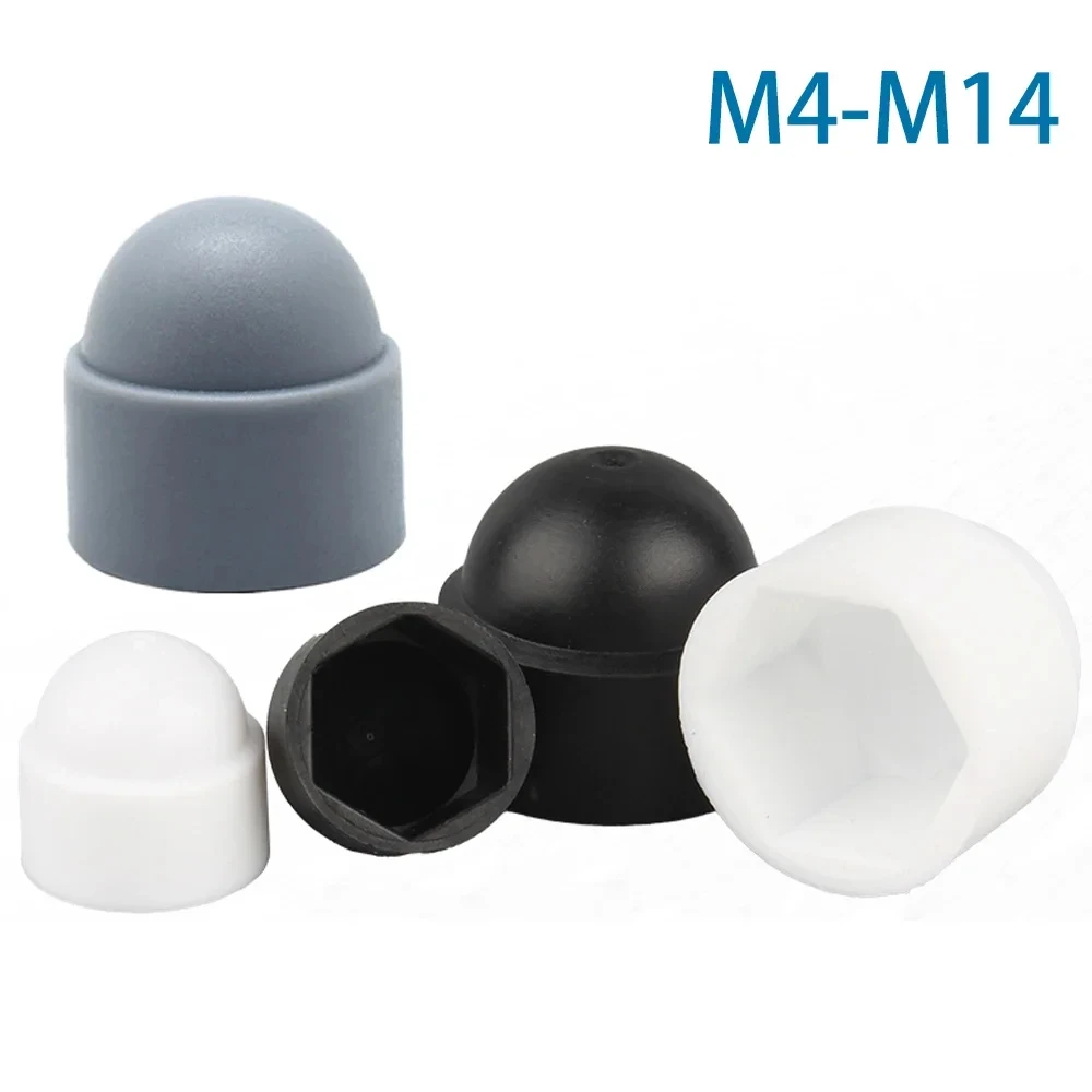 Hexagon Nuts Nut Screw Covers Screw Covers M4 M5 M6 M8 M10 M12 M14 Hex Nut Caps PE Plastic for Bolts Car Wheels Exterior Decoration