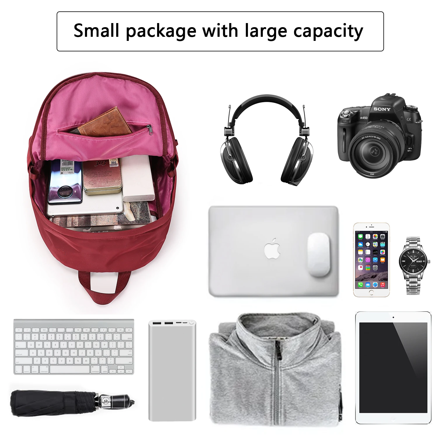 BE SMART Classic Casual Backpack Diaper Bag for Women Lightweight Durable Work Bag Fashion Stylish Schoolbag for Girls Students