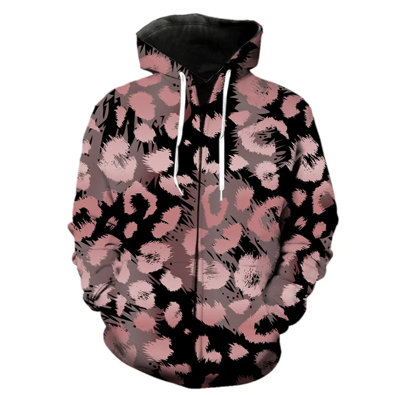 thumbnail image 1 of Nueva sudadera con capucha con cremallera y estampado de leopardo en 3D para hombres y niños, sudaderas con textura de piel de animal estilo Harajuku, sudaderas geniales de calle de manga larga de gra, 1 of 4