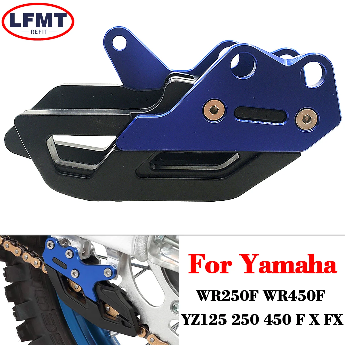 

Motorcycle Chain Guide Guard Protection For Yamaha YZ125X YZ250X YZ250FX YZ450FX WR250F WR450F YZ125 YZ250 YZ250F YZ450F 08-2022