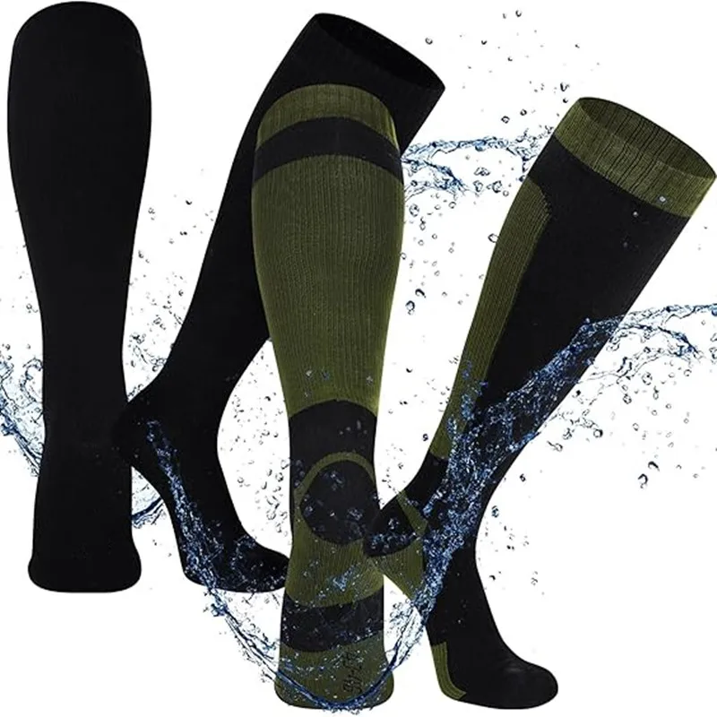 Chaussettes étanches hautes unisexe - Imperméables pour pêche en wading, randonnée et ski