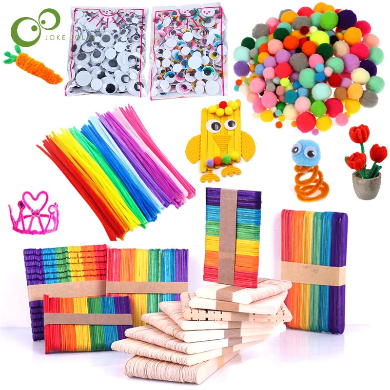 DIY Art Craft Toys Arts Crafts Supplies for Kids Assorted Craft Art Supply  Kit for Toddlers Kids Crafting Collage Arts Set DDJ