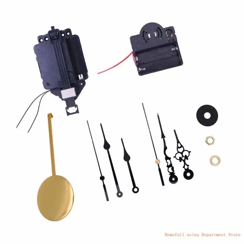 DIY Wall Clock Kits with Pendulum and Hourly Chimes Music Box Clock Movement
