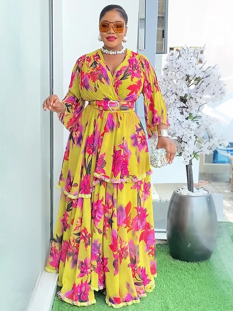 Discover the Perfect Eritrean Dress for Every Occasion: A Detailed Review  of the 2026 Spring Summer Chiffon Dashiki Floral Print Dress