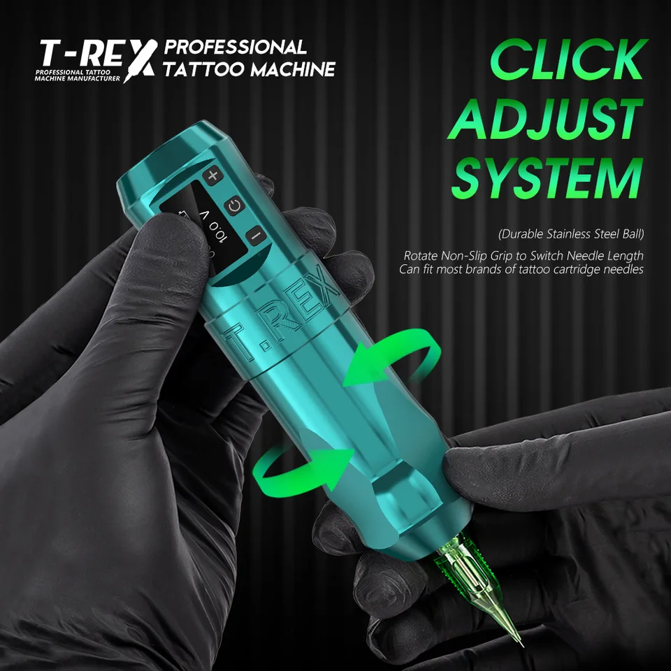 Tattoo Gun Kit - T-Rex Tattoo Kit, Complete Wireless Tattoo Gun