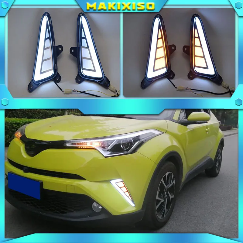 

Дневные ходовые огсветильник для Toyota CHR 2016, 2017, 2018, 2019, 2 шт.