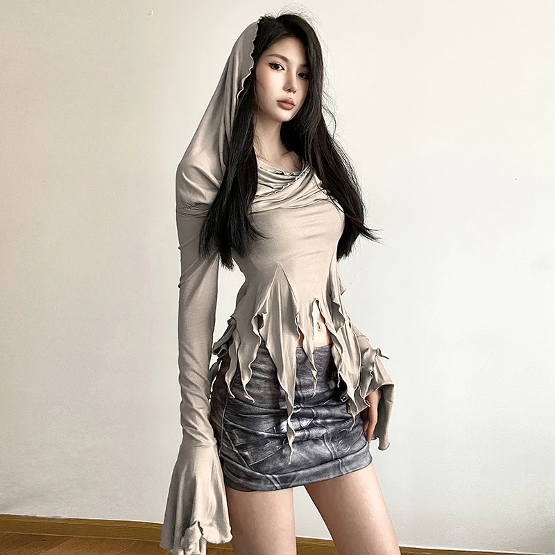 

Doomsday Hooded Spicy Girl Small Long Sleeved Top