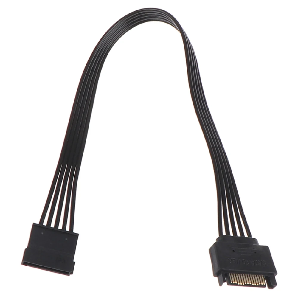 

SATA 15pin штекер-гнездо удлинитель для жесткого диска SSD шнур питания SATA шнур питания для ПК 18AWG провод из чистой меди Луженый
