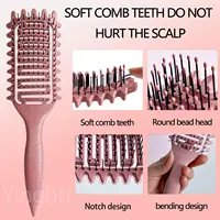 Curly Hair Brush Hollow out Curl Define Styling Brush Beard Comb Styling Detangling Brush Multi-purpose Home Styling Tools 2