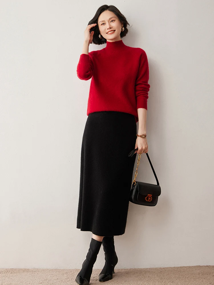 Women's Cashmere Skirt Styling 7