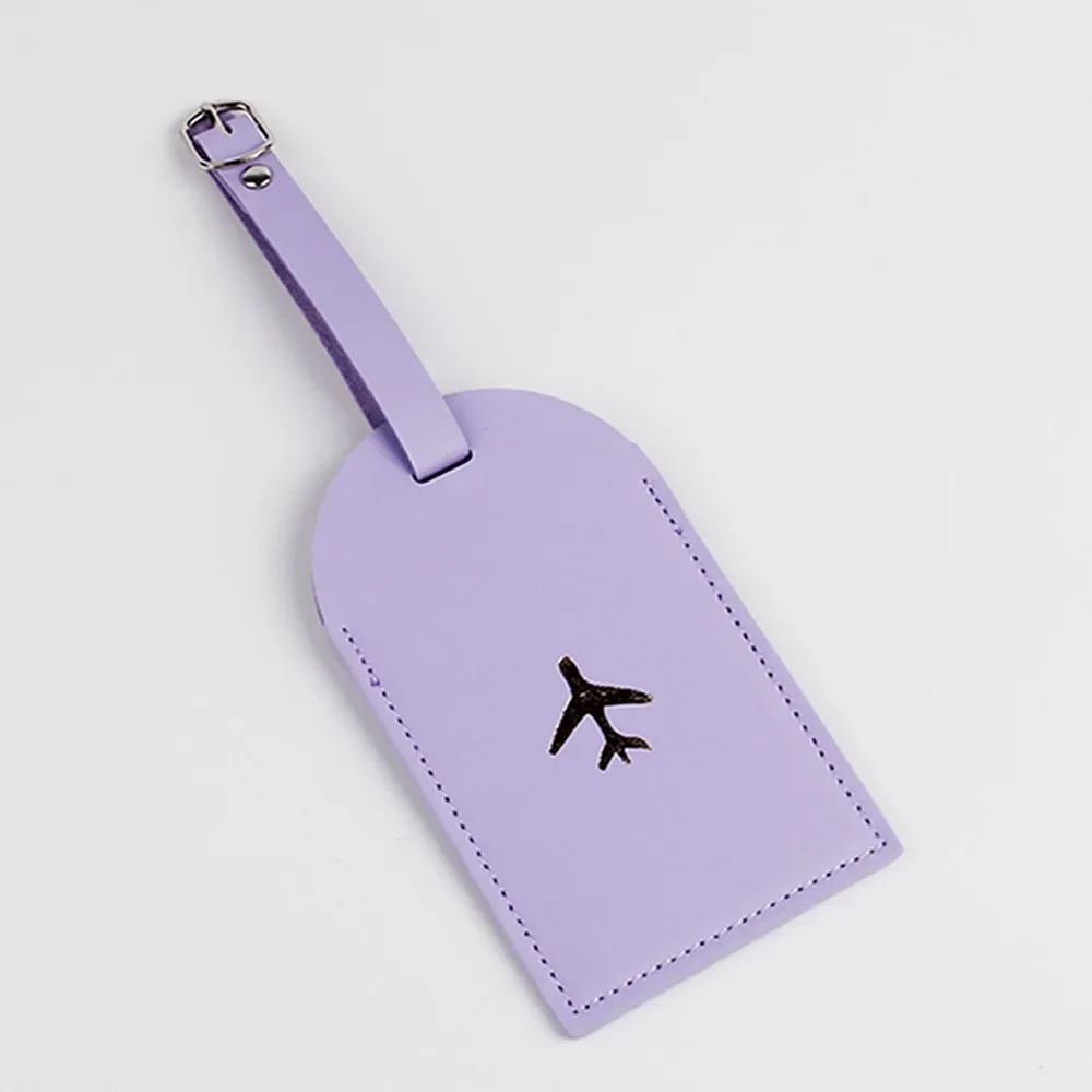 Portable PU Leather Luggage Tag - Travel Accessory for Name and Address Display