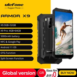 Ulefone-Armor X9 Pro Rugged Smartphone, Android 11, 4GB 64GB, 4G LTE, 5000mAh, Waterproof Mobile Phone, Octa-core, NFC, IP68