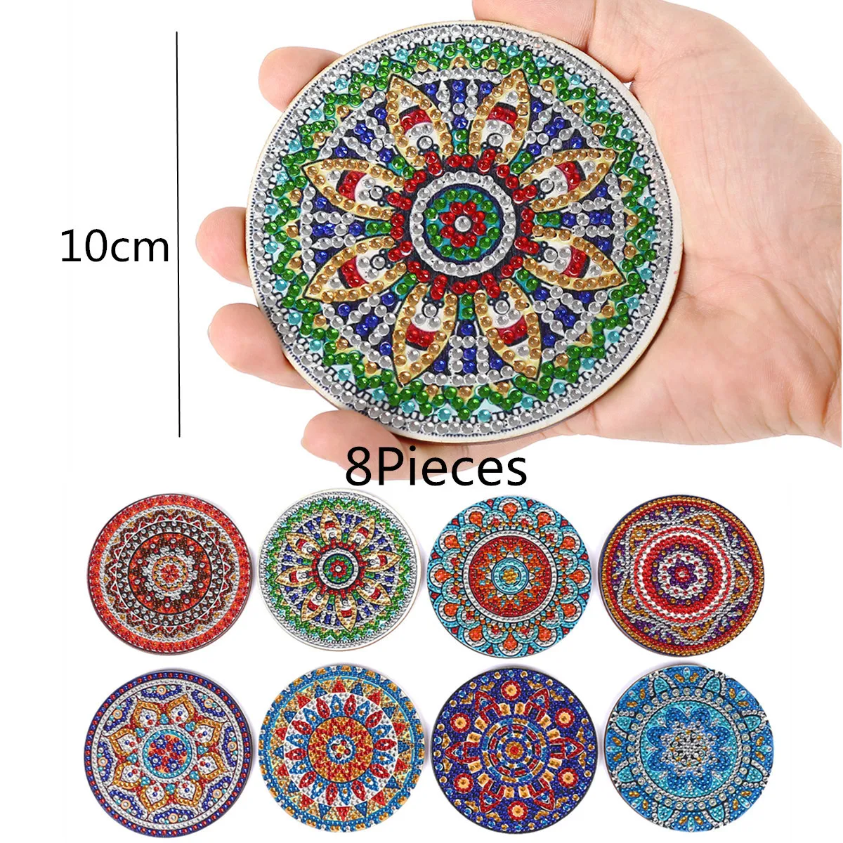 4/6/8 Pcs Diamond Painting Coasters With Holder, Diy Mandala Cup Coasters  Kits For Beginners Adults Kids Art Craft Supplies - AliExpress