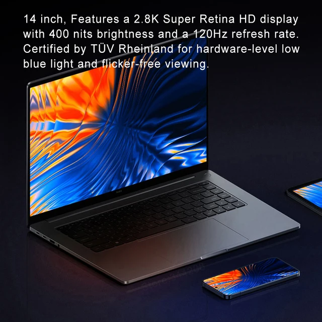 XIAOMI Redmi Book Pro 14 2024 Ноутбук Intel Ultra5 125H 7 155H RAM 32 ГБ SSD 1 ТБ 14 дюймов 2,8K 120 Гц Ноутбук Ультрабук Компьютер ПК 3
