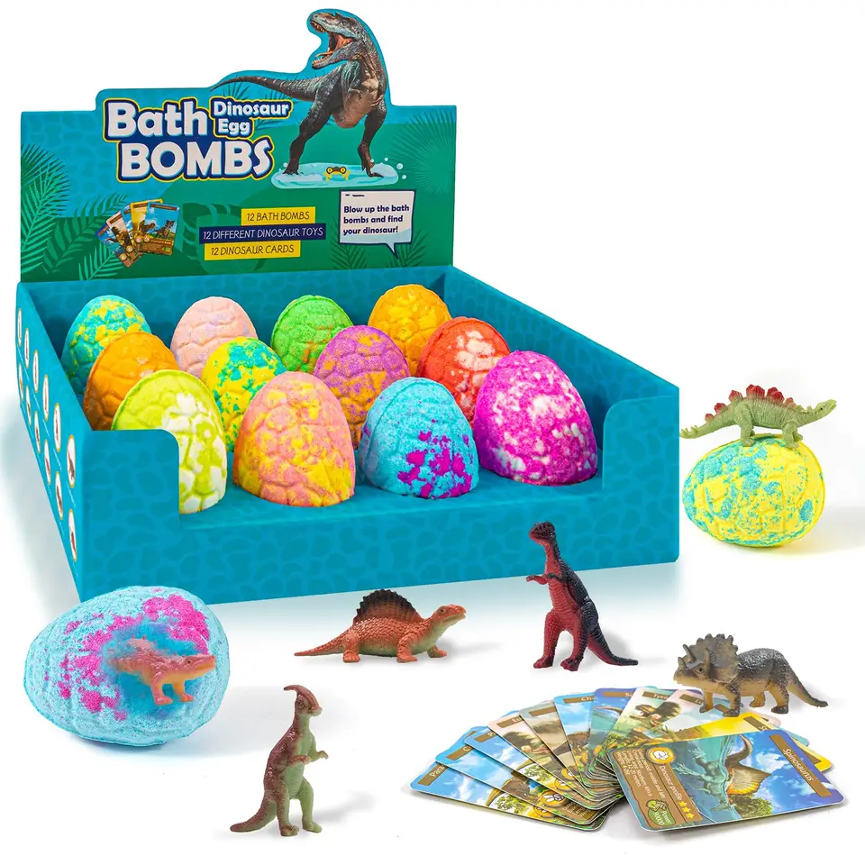 Dinosaur Surprise Bath Bombs for Kids Gift Set