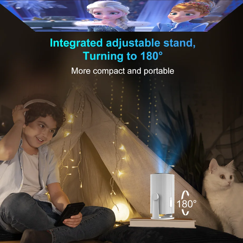 Professional Mini Projector 4k Hd 1280p Wifi Led Smart Tv (U.S. Plug/Euro Plug)