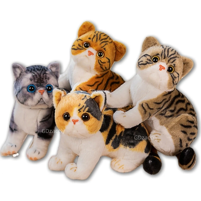 Likfelike Fat Lazy Cat Plushie Farcito Apple Face Tiger Patterned Kitten Animali Simulati Home Decor Regalo Per Ragazzo Bambini