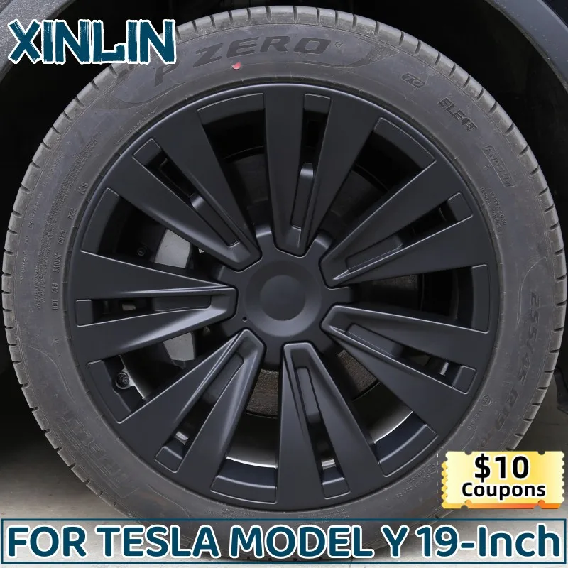 

4PCS 19Inch Hub Cap Performance Replacement Wheel Hubcap For Tesla Model Y 2023 Automobile Wheel Cap Full Rim Cover Accessories