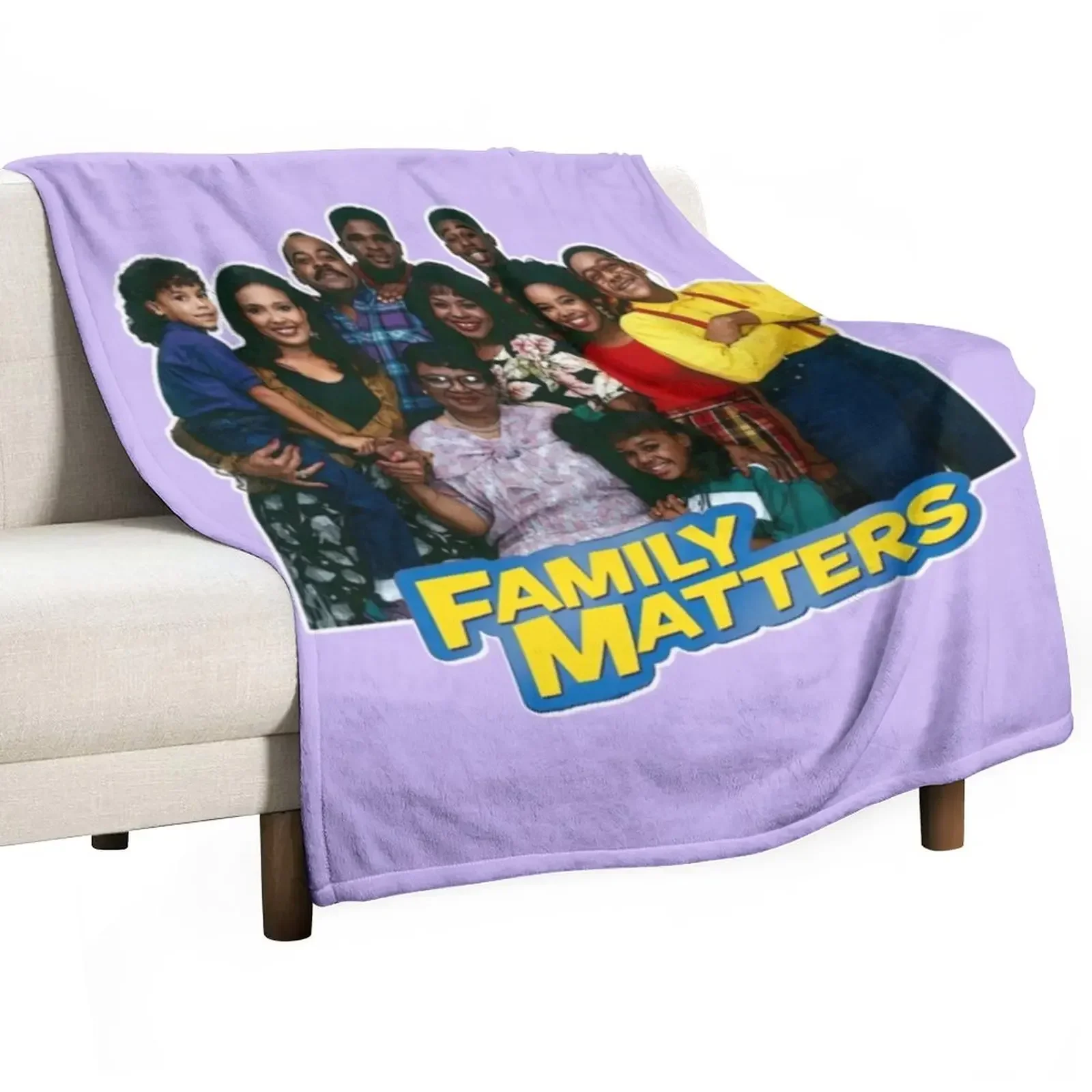 

Family Matters Throw Blanket Plaid on the sofa for babies Blankets