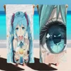 Hatsune Miku Beach Towel Cartoon Cute Summer Kids Large Bath Pool Beach Towel Microfiber Absorbent For Swimming Travel 1