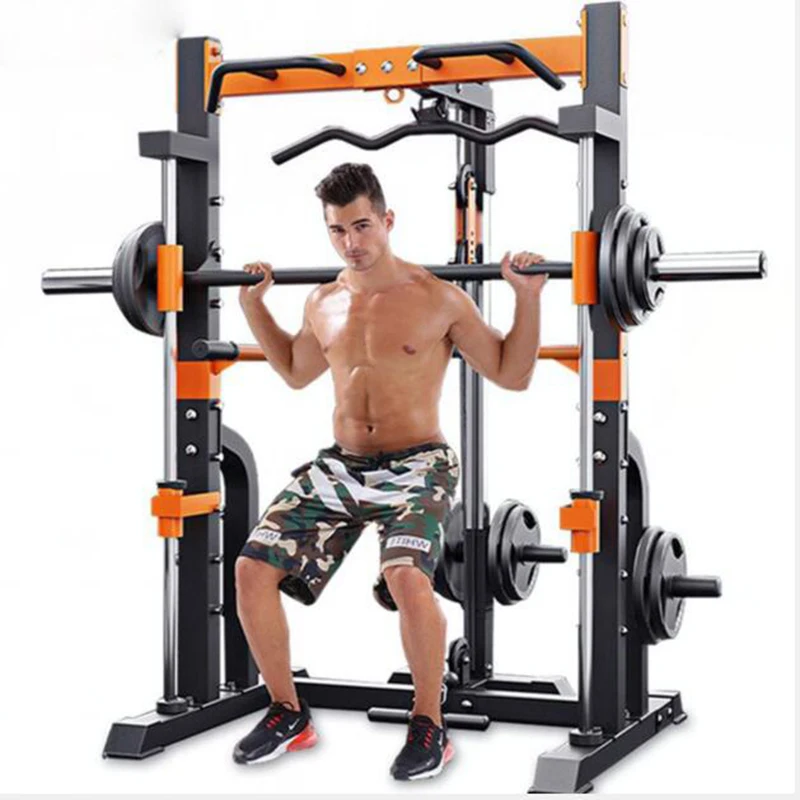 

Free shipping Smith machine squat rack consumer and commercial gym training equipment weightlifting barbell bench press gantry
