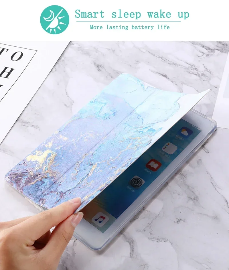 Premium Tri-Fold Stand Protective Tablet Case with Pouch Holder (10.2-inch)