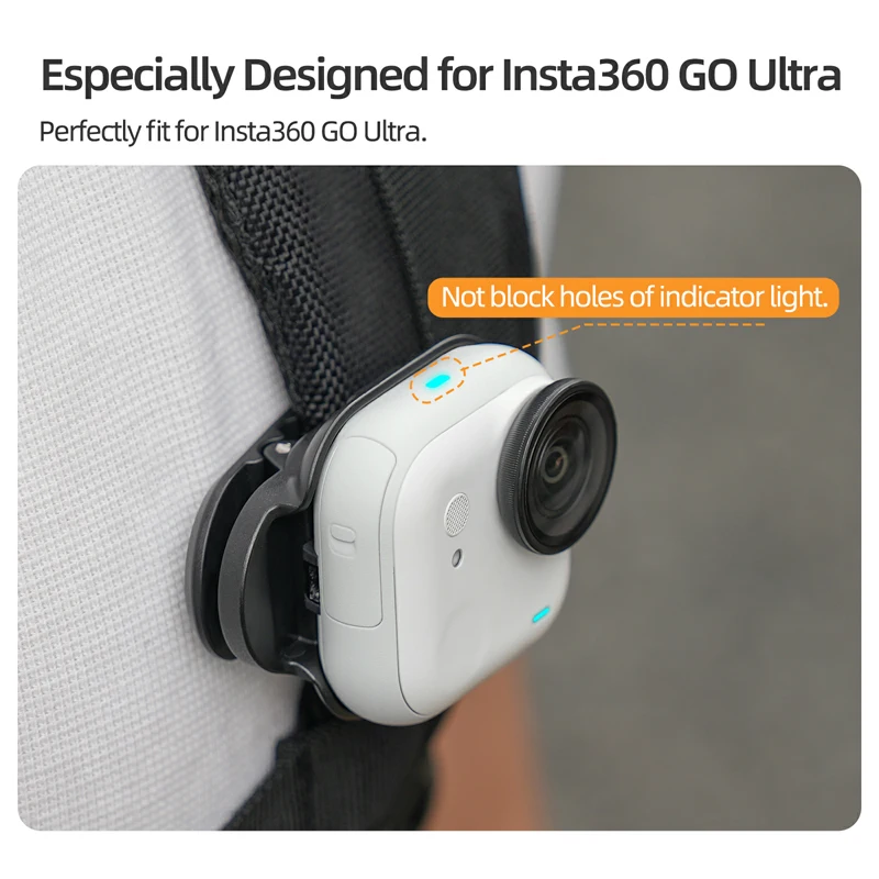 Magnetic Backpack Clip for Insta360 GO Ultra Quick Release Anti-shake  Backpack Mount Holder for GO Ultra Camera Accessories