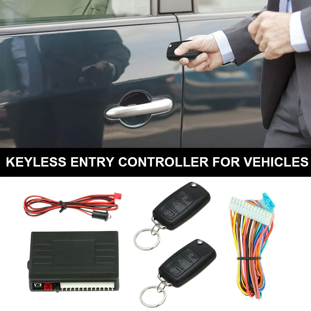 자동차 중앙 잠금 장치 12V 키리스 엔트리 시스템 433.92MHz 키리스 잠금 시스템 DIY 범용 자동차 시스템 자동차 경보 시스템