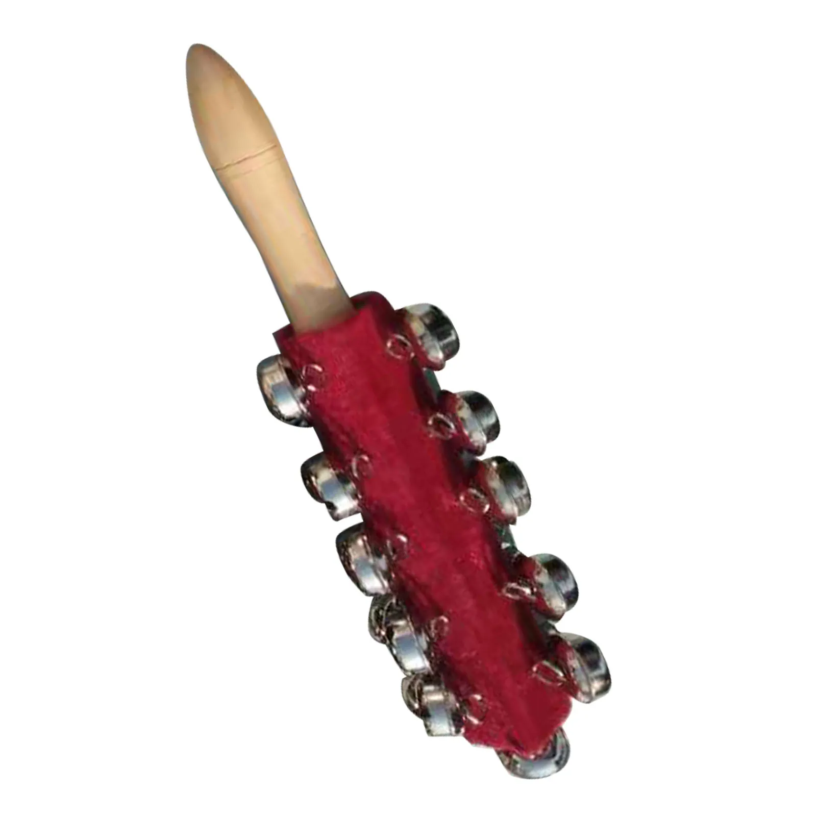 Jingle Rattle Bell Wooden Handle Bell Stick Shaker Hand Jingle Toy For Kids Children 21pcs