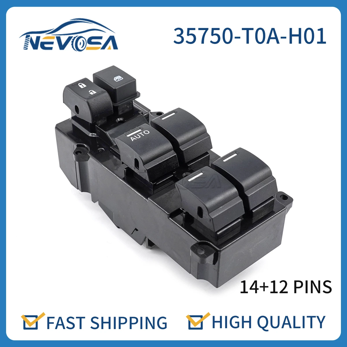 Nevosa 35750t0ah01 Left Front Car Power Electric Window Switch For