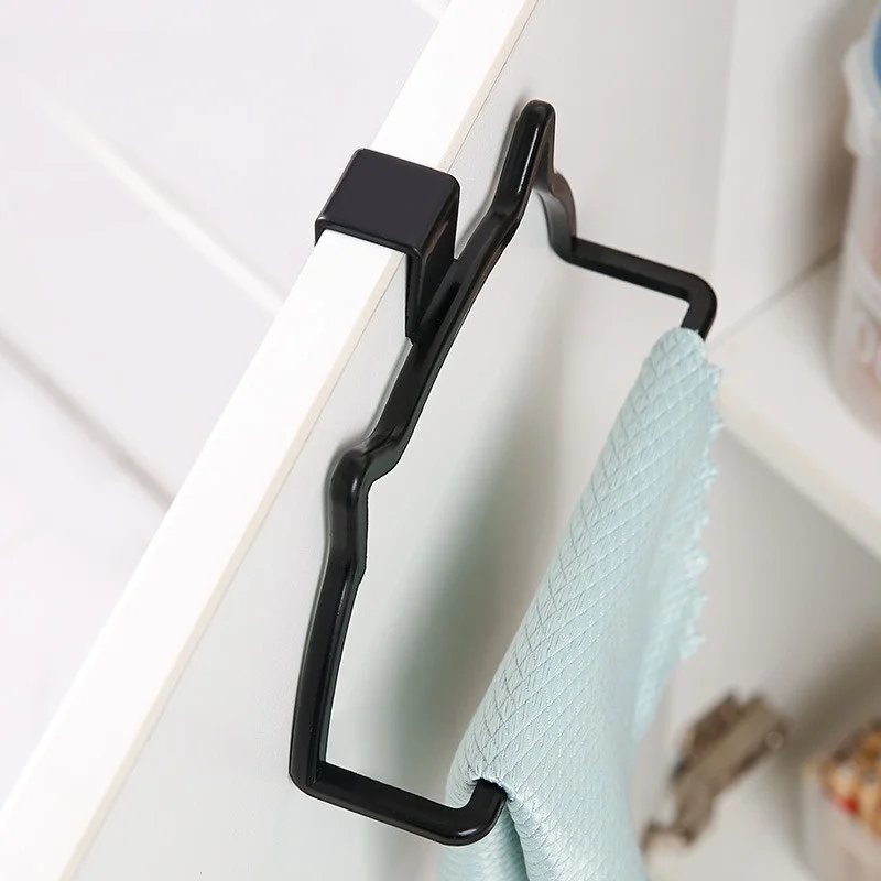 1pc Adorable Cat-Shaped Towel Holder - No-Drill, Single Rod Design for Bathroom & Kitchen - Durable Plastic Storage Rack