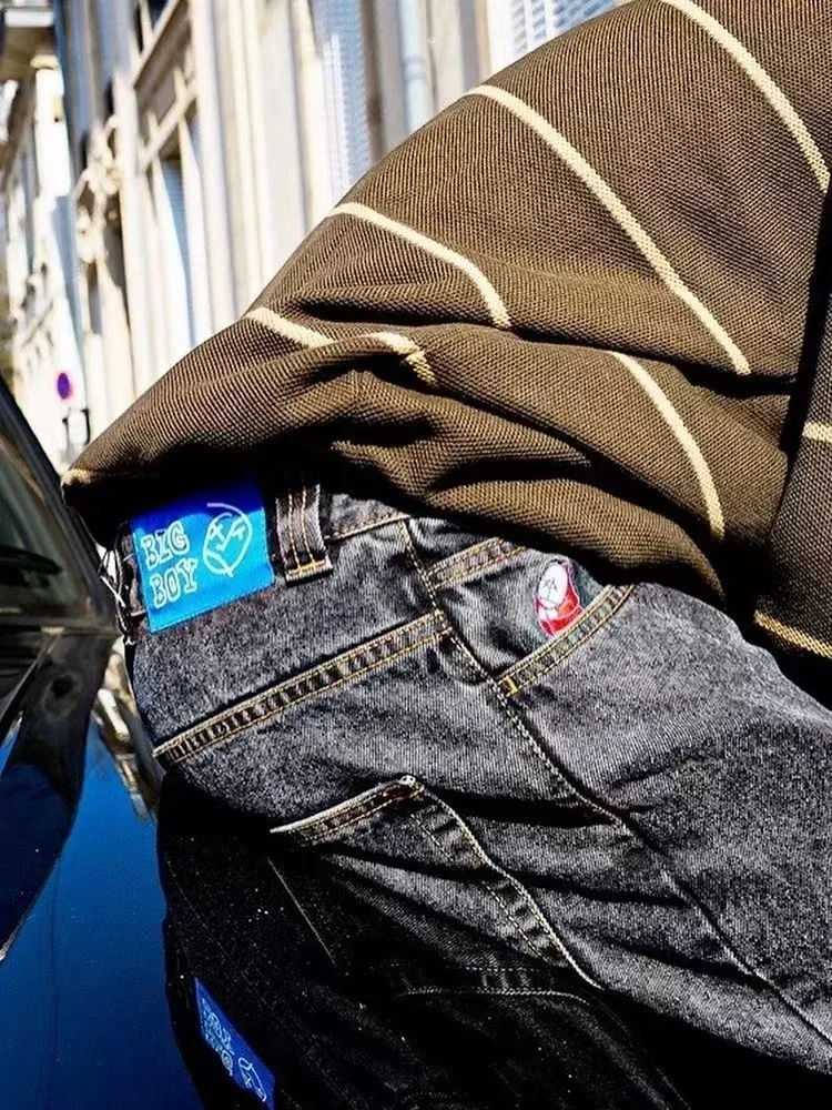 Description Picture 6 of itemBig boy Embroidery Denim shorts Hot Sell Men Y2K basketball Skate Harajuku Men 2024 New in Streetwear Baggy Jeans men clothing