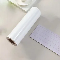 Imitation Wood Grain Decorative Sticker for Walls and Floors - 5m Length (Glossy white)