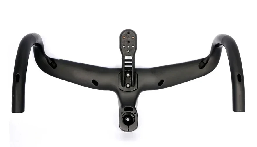 Bicycle handlebar 1:1 Full Internal Routing Cable Carbon Fiber Road Bike 80-120x400-440 Integrated Handlebar with Computer Mount