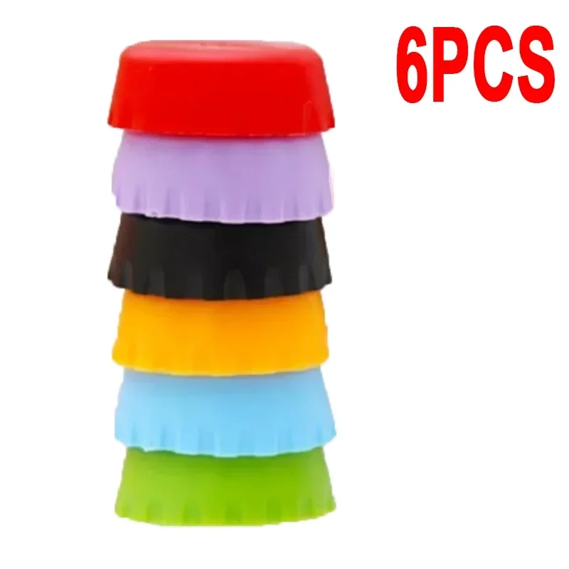 Reusable 12-piece/set Portable Silicone Beer Bottle Caps Dining Soda Water Wine Stopper Coke Bar Accessories Cap Plug Barware images - 6