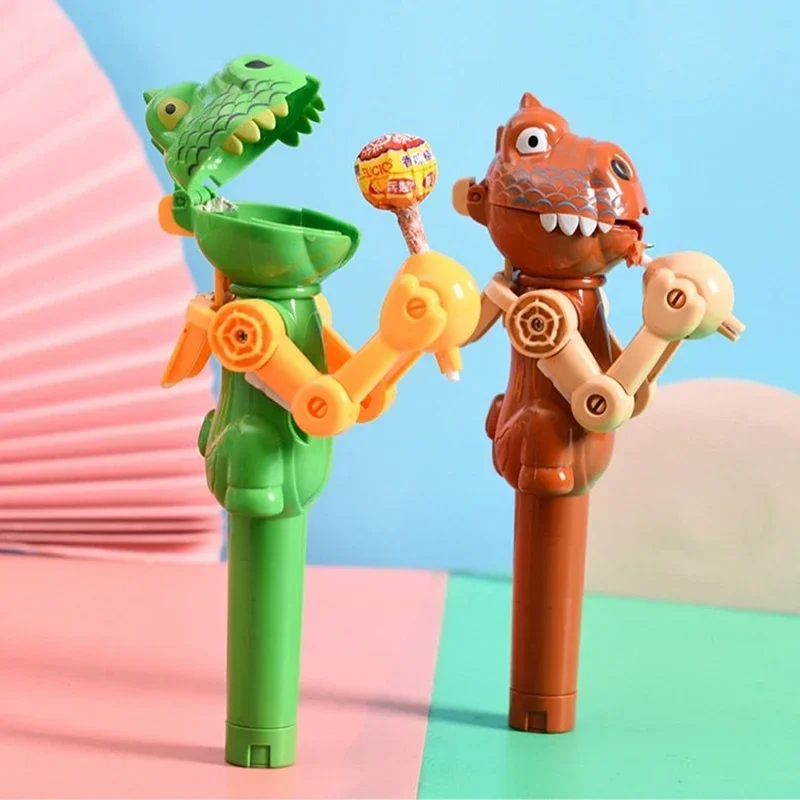 Creative Lollipop Robot Holder Novelty Dinosaur Shape Kids Toy Gift for Children Lollipop Candy Storage Gift for Children Kids