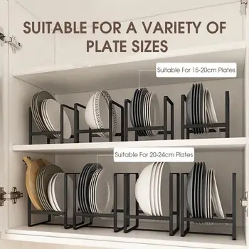 Kitchen cabinet storage countertop, dish rack drawers, plates, partitions, drain rack, layered storage rack, 1 piece 2