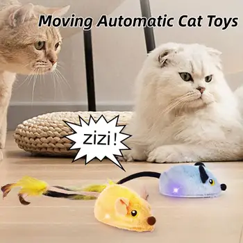 Mouse Moving Cat Toys Electronic Squeaky Cat Toys Mice Moving Toy Moving Cat Mouse Toy for Kitten Indoor/Outdoor Exercise 2