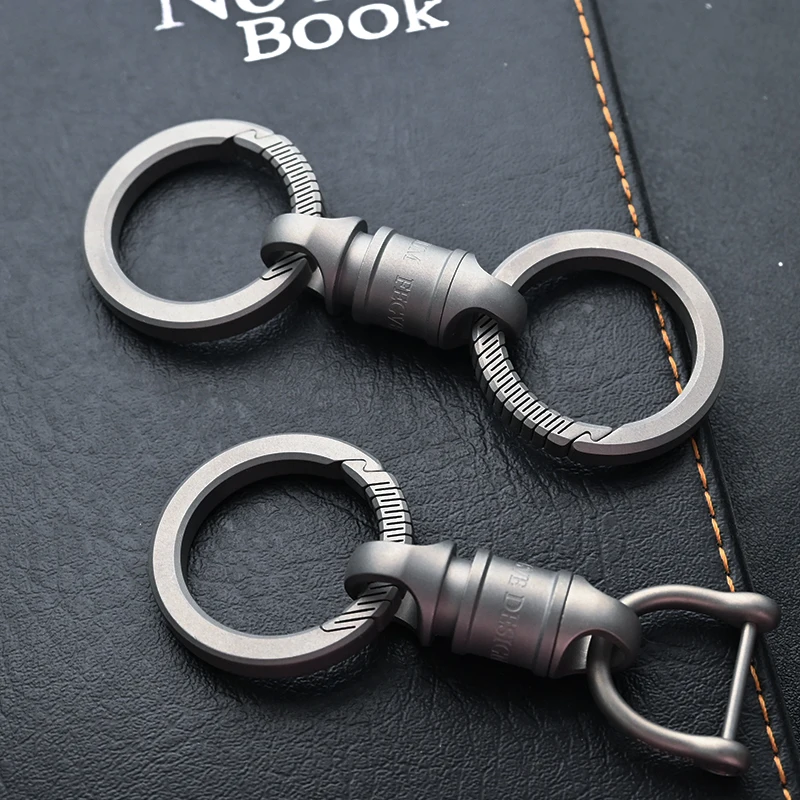 High End All Titanium Combination Key Chain Men's Super Light Waist Hang Car Keychain key Ring Can Quick Disassembly Accessories