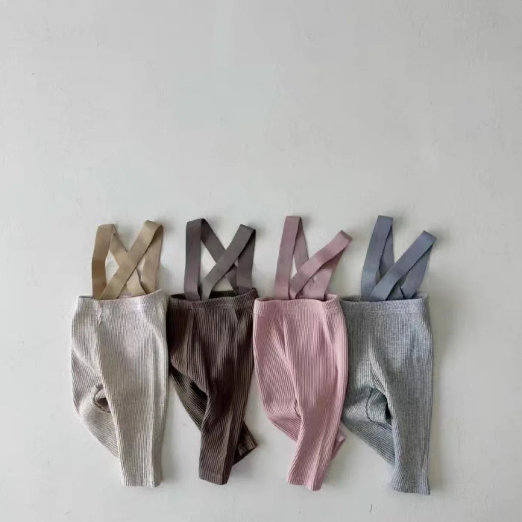 

Korean Baby Solid Leggings Skinny Pants Toddler Boys Pp Pant Cotton Infant Girl Overalls Kids Casual Trousers Baby Strap Legging