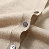 Women Sweater Mulberry Silk Cashmere Blend Solid Colors V Neck Buttons Down Long Sleeve Knit Cardigan Top Coat Warm XL XXL LY049 5